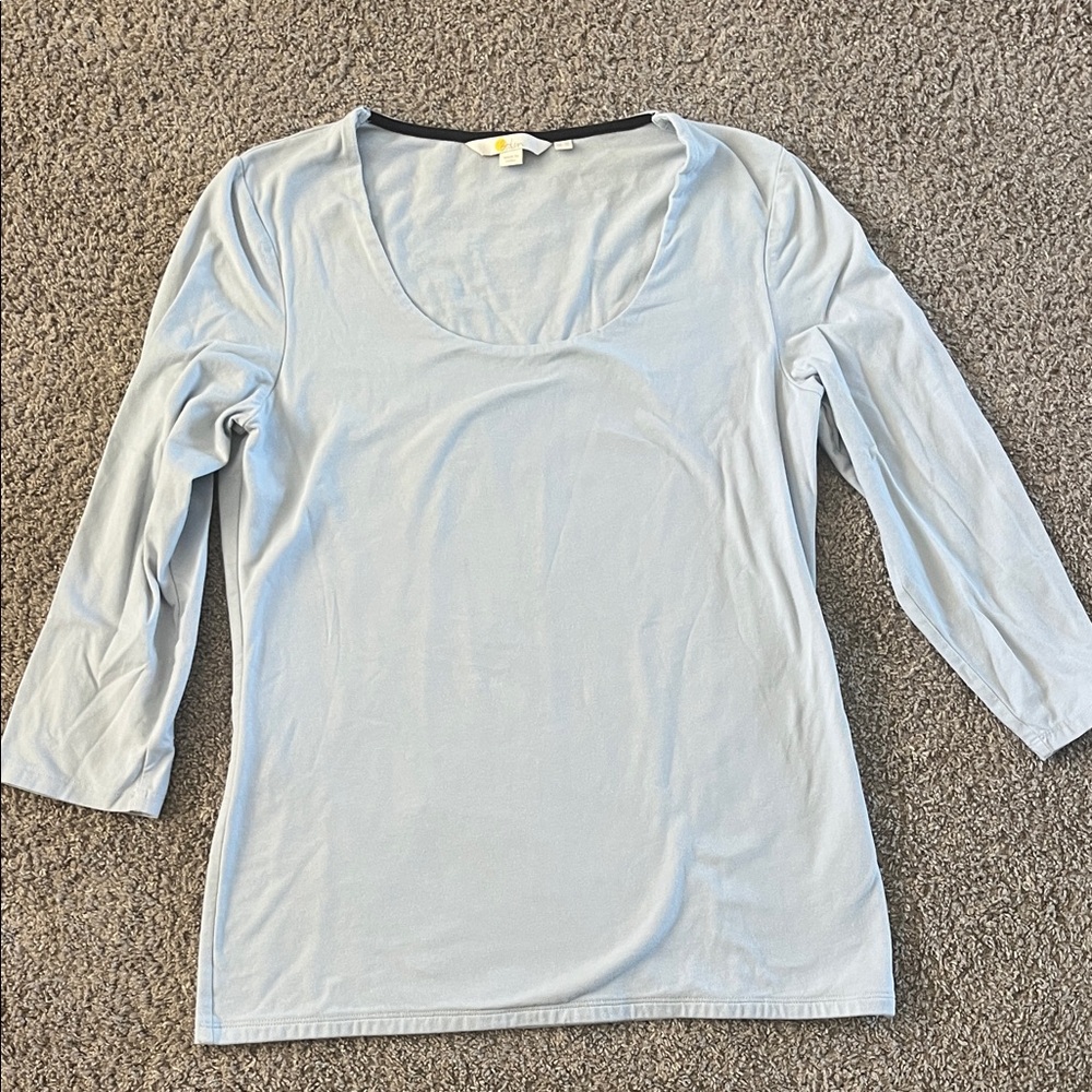 Boden Soft Blue Long Sleeve Top